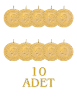 10 Adet Eski Tarihli Yarım Altın - Görsel 2