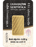 2,5 GRAM 24 AYAR İAR GRAMALTIN - Görsel 2