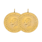 2 Adet Eski Tarihli Yarım Altın