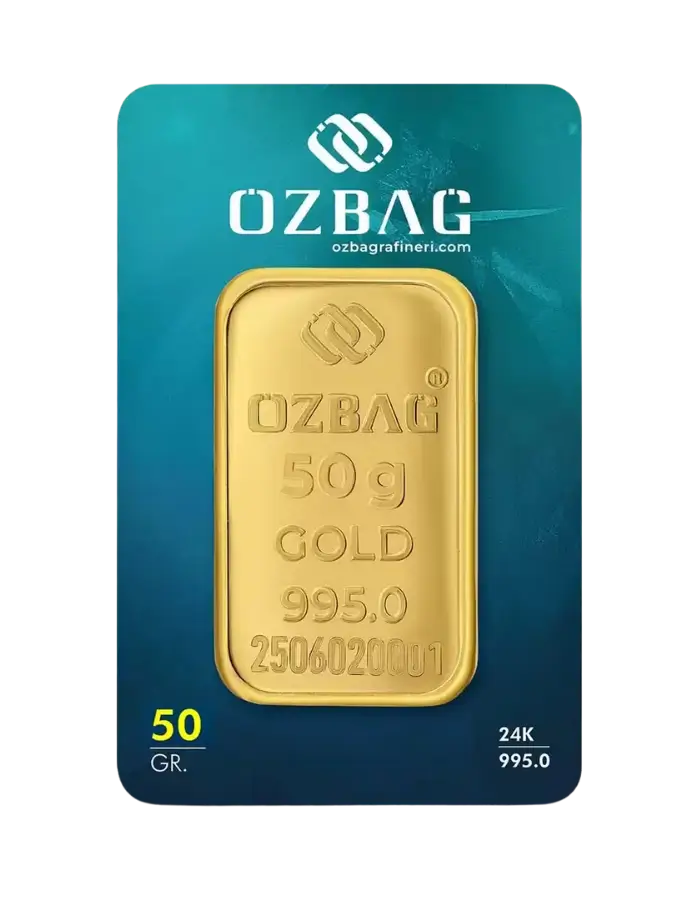 Özbağ 50 Gr Külçe Altın